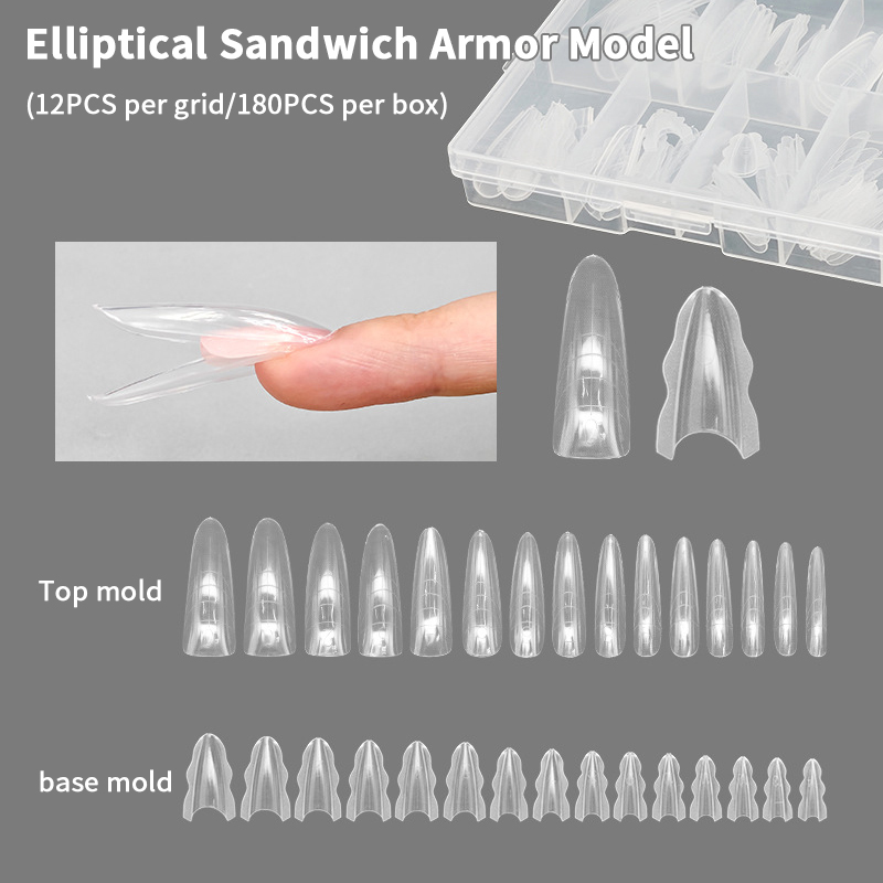 Nail Art Zone - Z. 180 Pcs/Box Cetakan Kuku Sandwich