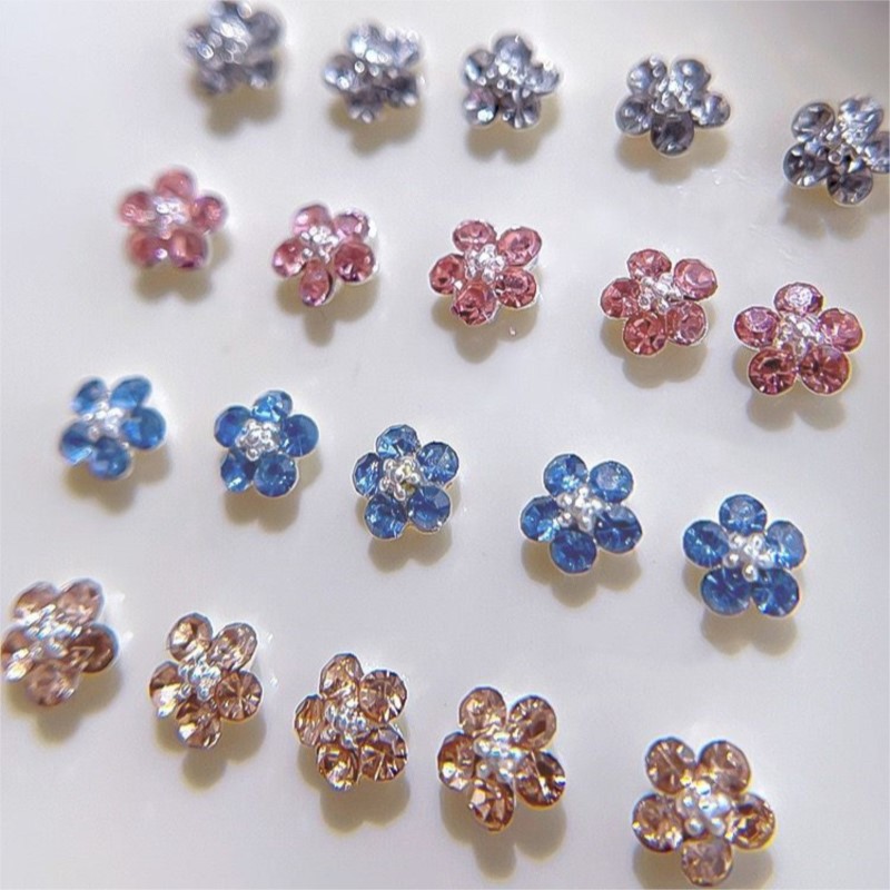 Nail Art Zone - 20 Buah 3D Mini Bunga Plum