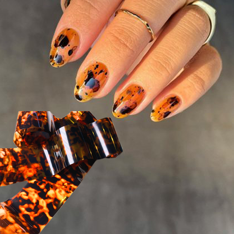 Nail Art Zebra - 1Rol 100CM * 4CM Desain Amber