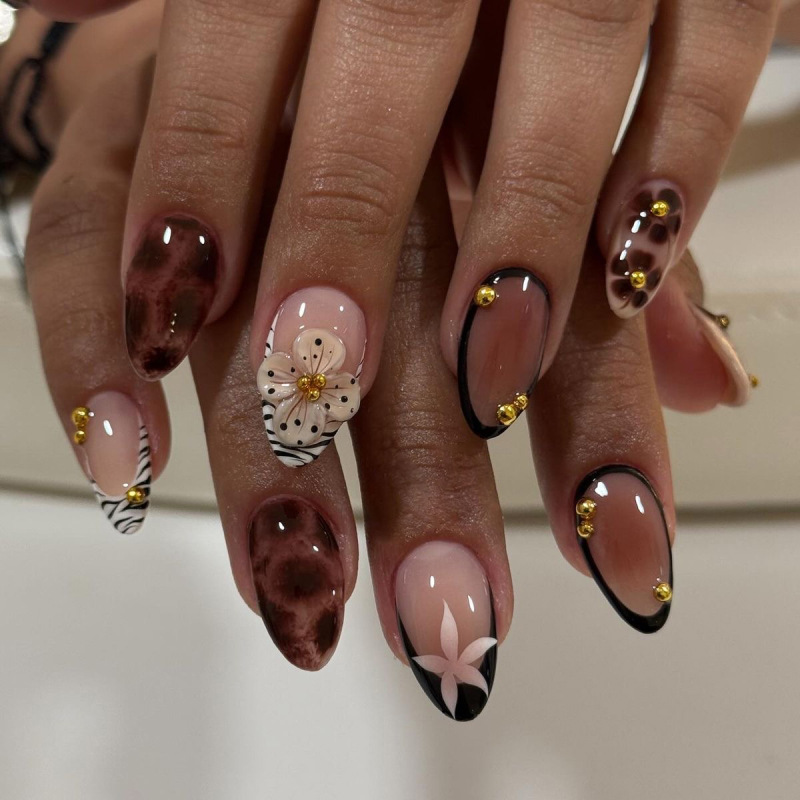 24 Buah Kuku Palsu Motif Zebra - Nail Art Zebra ulasan dan harga