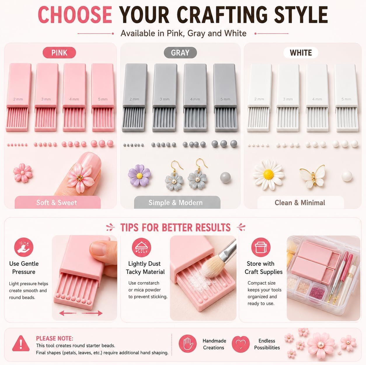 4PCS Alat Pembuat Bola Gel Tan - Nail Art Flower ulasan dan harga