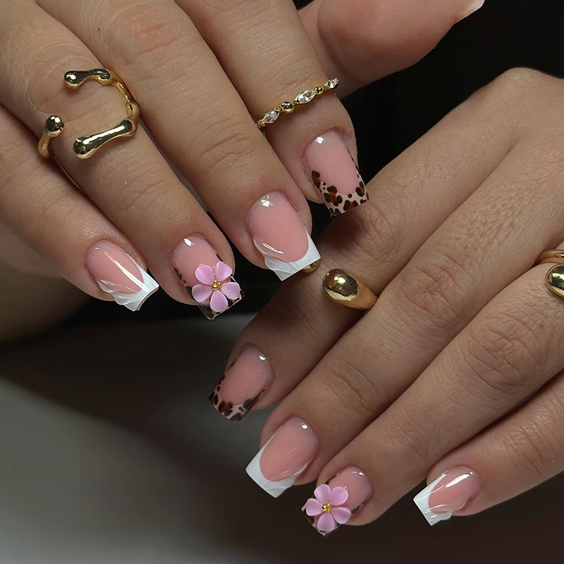 24Pcs Kuku Palsu Tempel Motif  - Nail Art Zebra ulasan dan harga