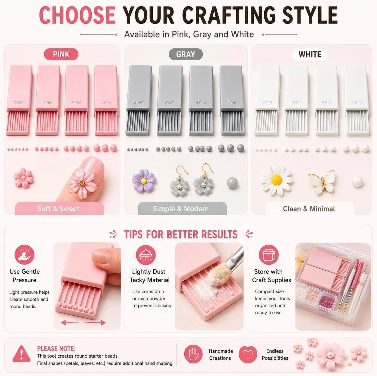 4PCS Alat Pembuat Bola Gel Tan - Nail Art Flower ulasan dan harga