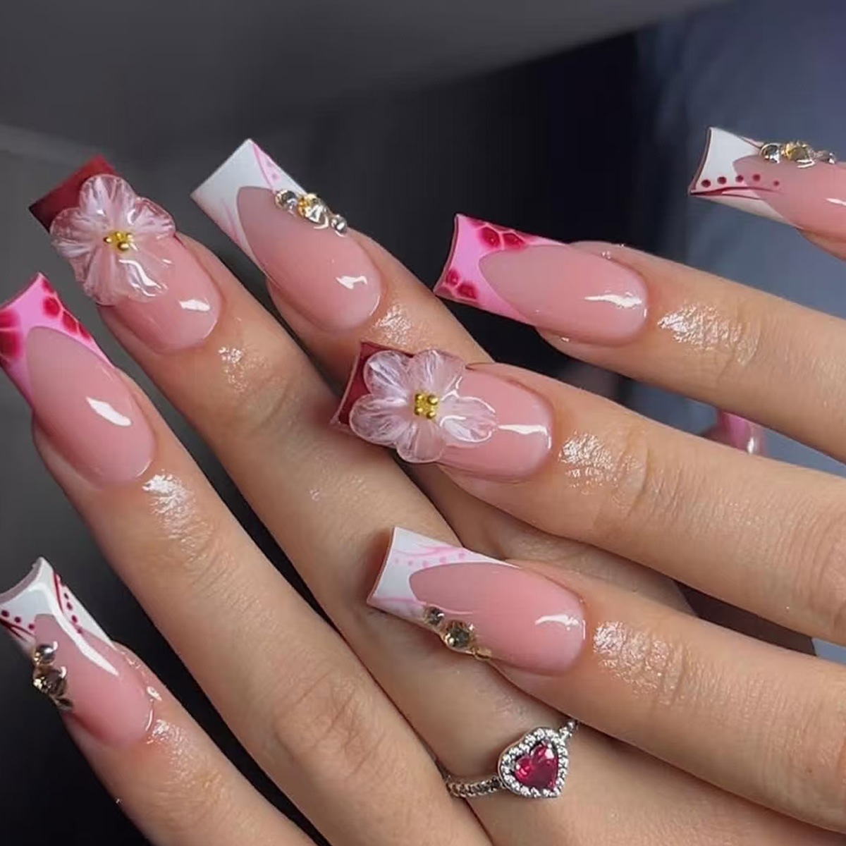 24 Buah Kuku Tekan Persegi Dap - Nail Art Design ulasan dan harga