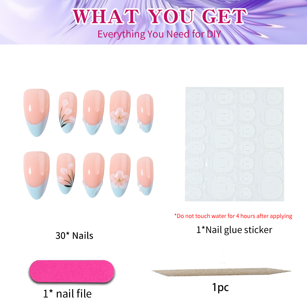 30 buah stiker kuku berbentuk  - Nail Art Design ulasan dan harga