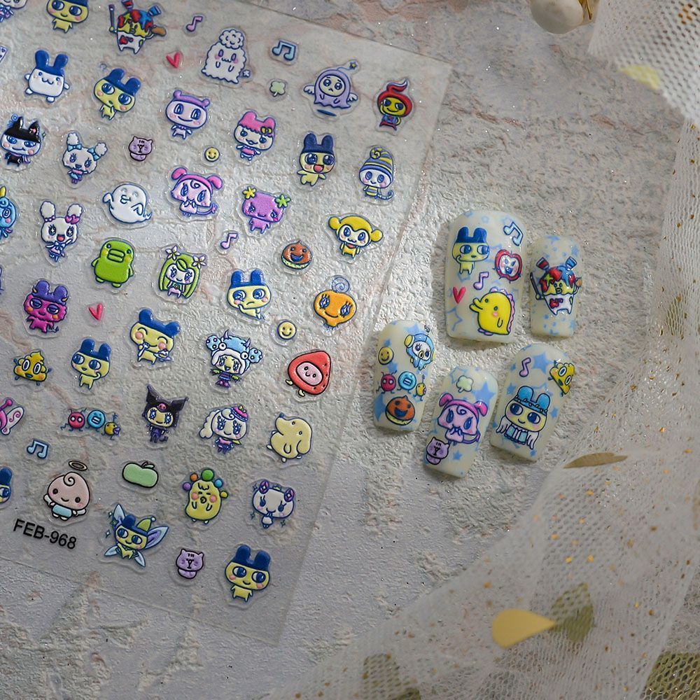 Stiker Seni Kuku 3D Motif Kart - Nail Art Design ulasan dan harga
