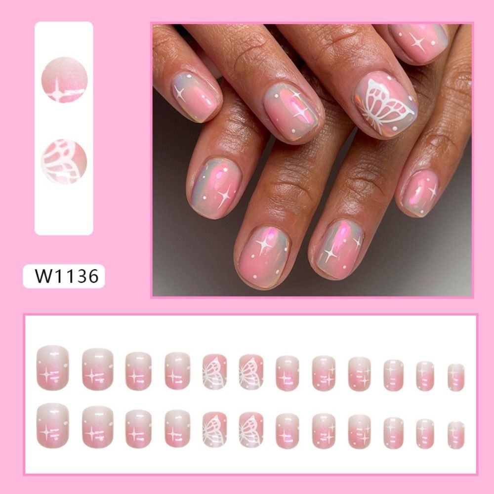 Kuku Palsu Bulat Pendek Baru G - Nail Art Zebra ulasan dan harga