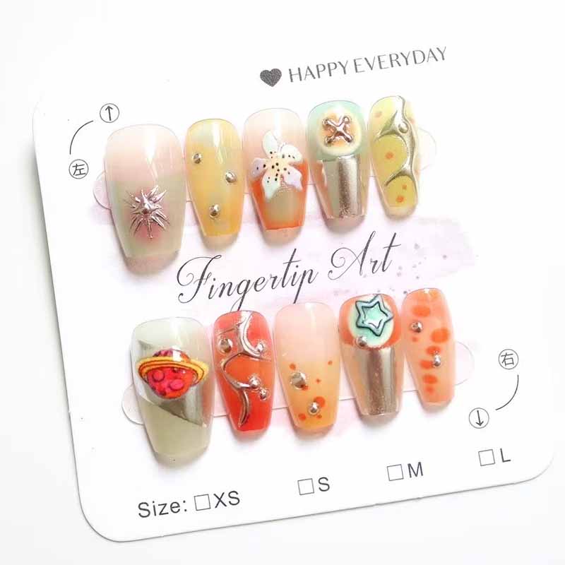 10 Buah Kelopak Relief 3D Kual - Nail Art Flower ulasan dan harga