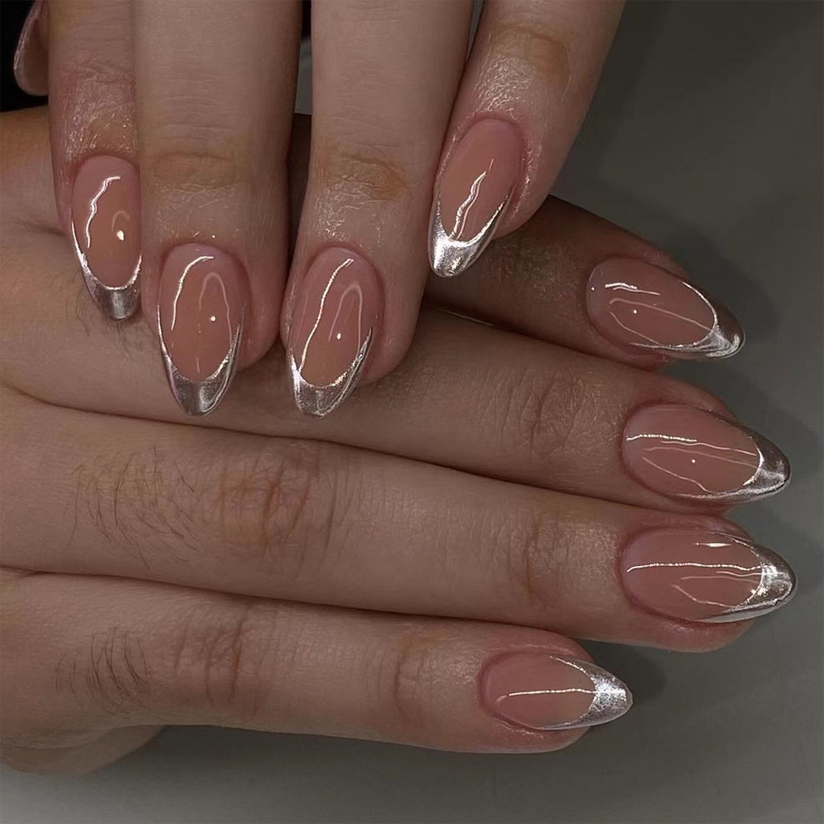 24 Buah Kuku Palsu Perancis Hi - Nail Art Flower ulasan dan harga