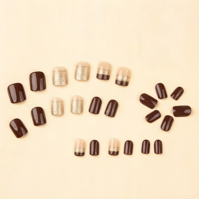 Kuku palsu pendek persegi untu - Nail Art Design ulasan dan harga