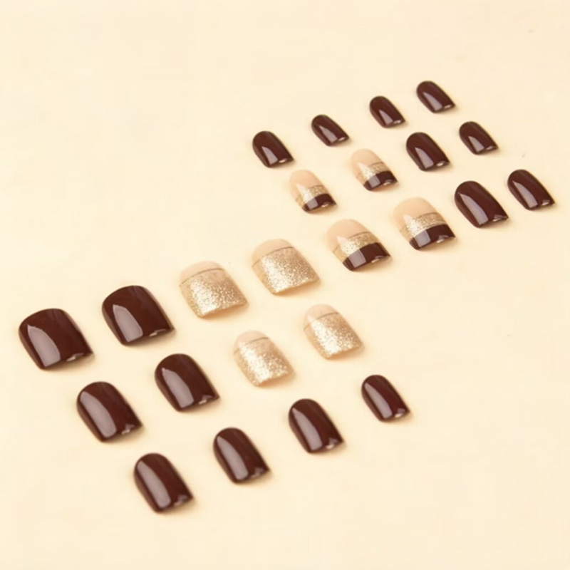Kuku palsu pendek persegi untu - Nail Art Design ulasan dan harga