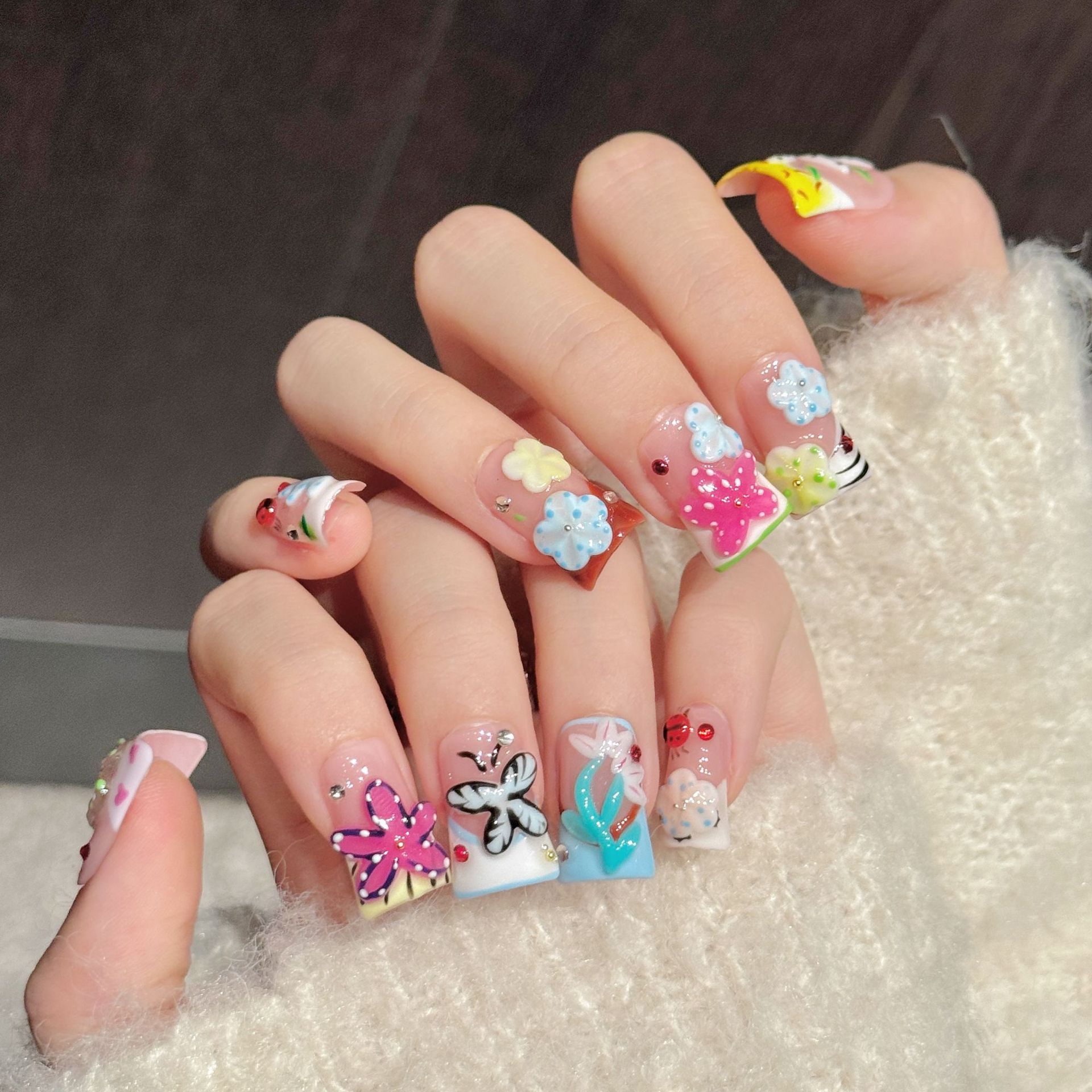 10PCS Kuku Palsu Buatan Tangan - Nail Art Design ulasan dan harga