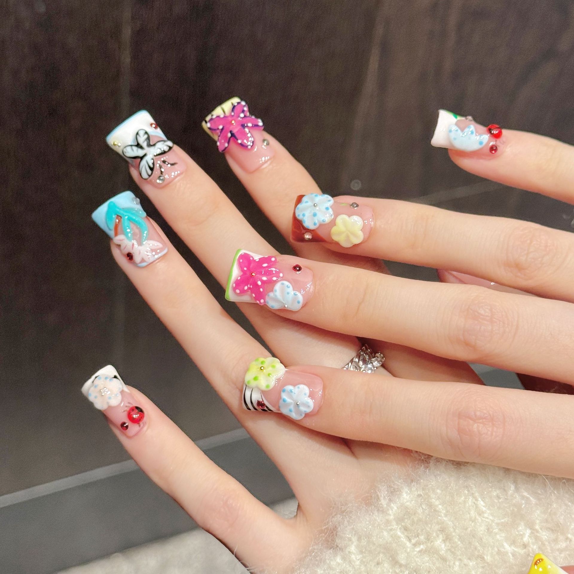 10PCS Kuku Palsu Buatan Tangan - Nail Art Design ulasan dan harga