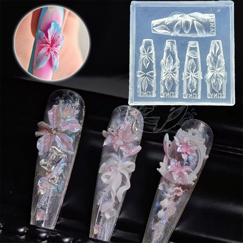 Z. Cetakan Kuku Bunga 3D DIY A - Nail Art Zone ulasan dan harga