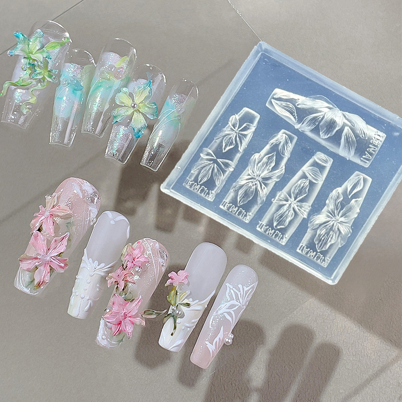 Z. Cetakan Kuku Bunga 3D DIY A - Nail Art Zone ulasan dan harga