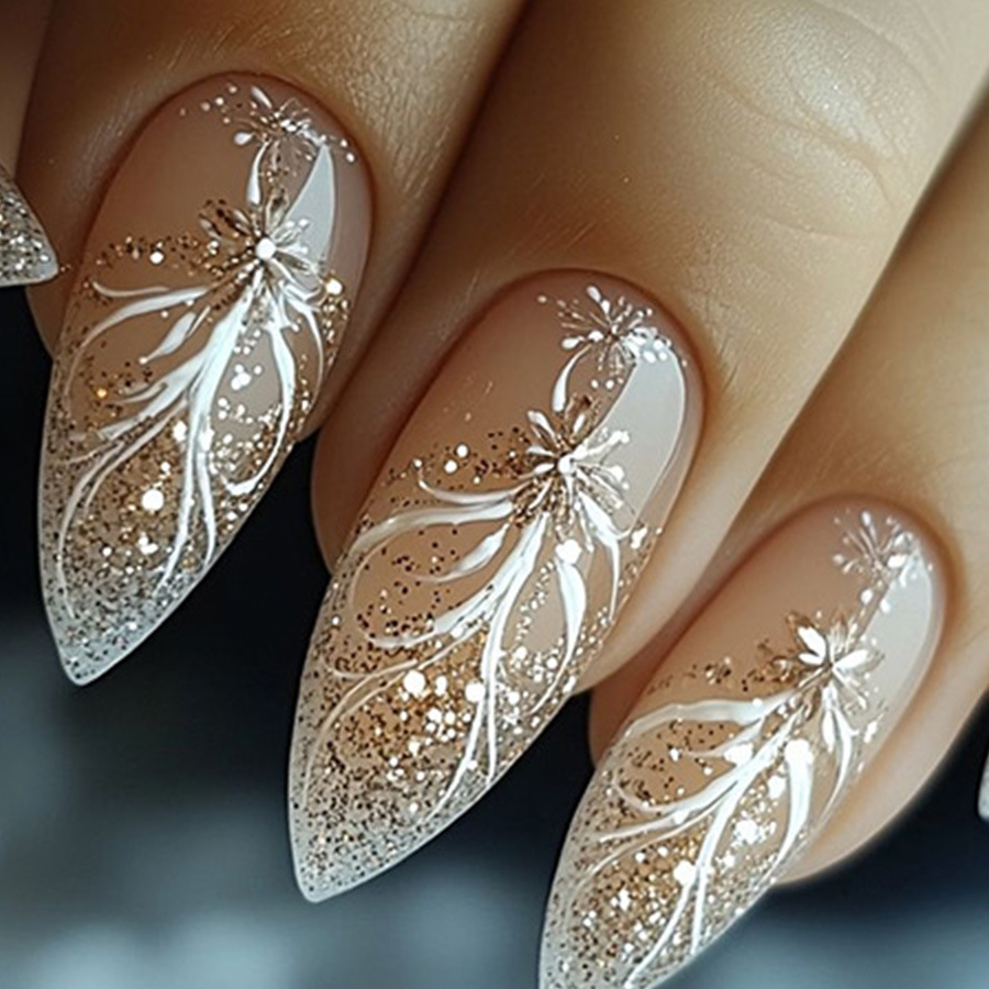 24 Buah/Set Kuku Palsu Pendek  - Nail Art Design ulasan dan harga