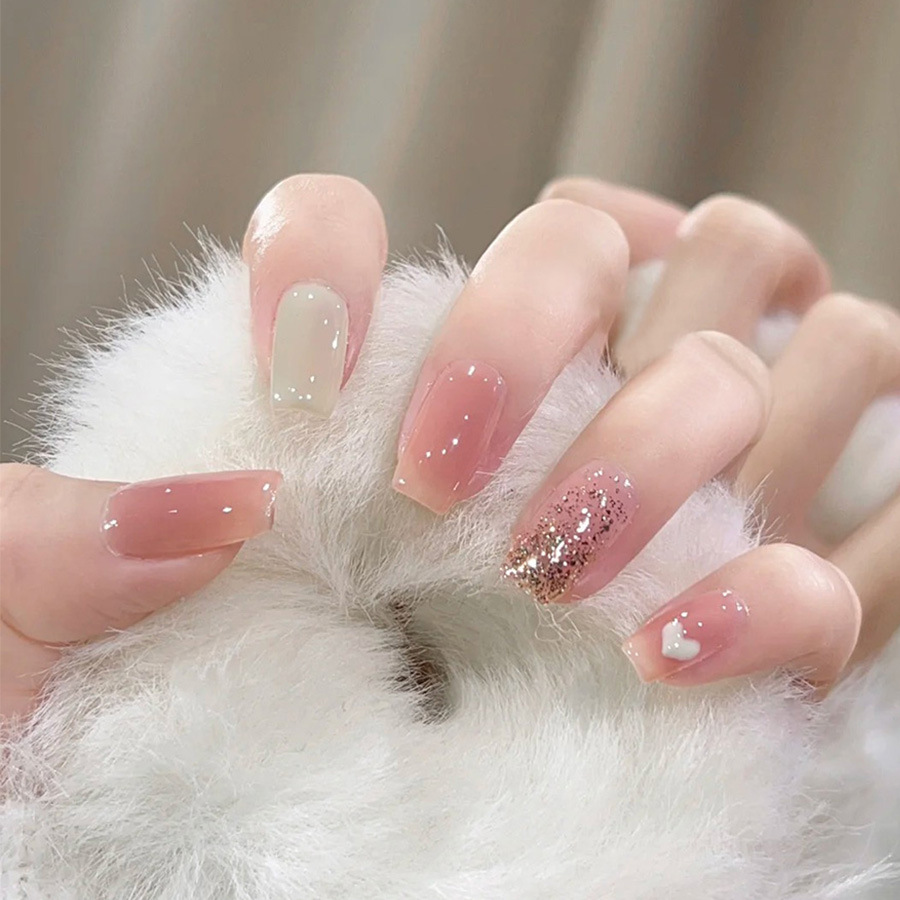 24 Buah/Set Kuku Palsu Pendek  - Nail Art Design ulasan dan harga