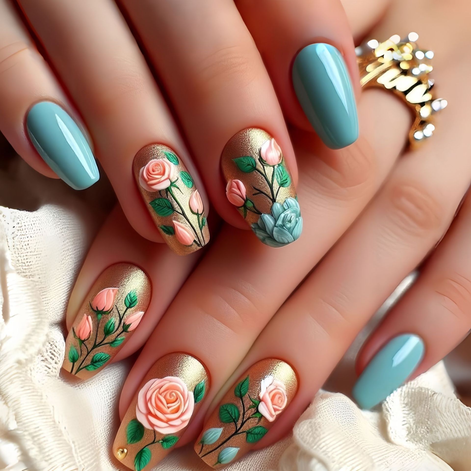 Kuku palsu sedang untuk wanita - Nail Art Design ulasan dan harga