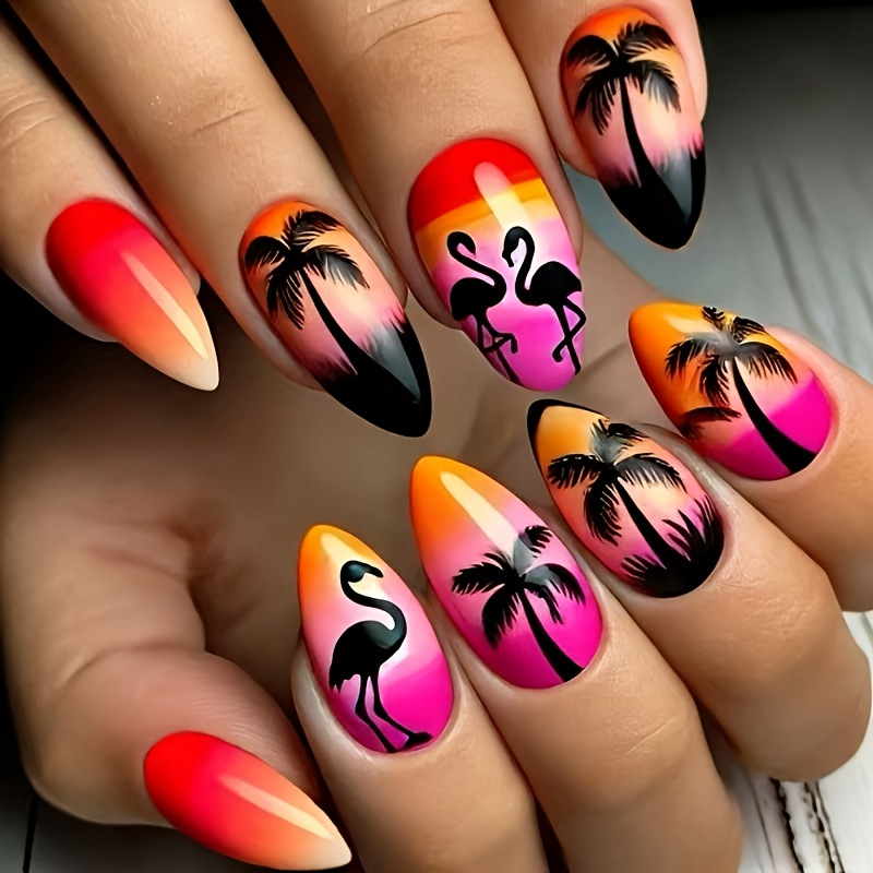Kuku palsu sedang untuk wanita - Nail Art Design ulasan dan harga