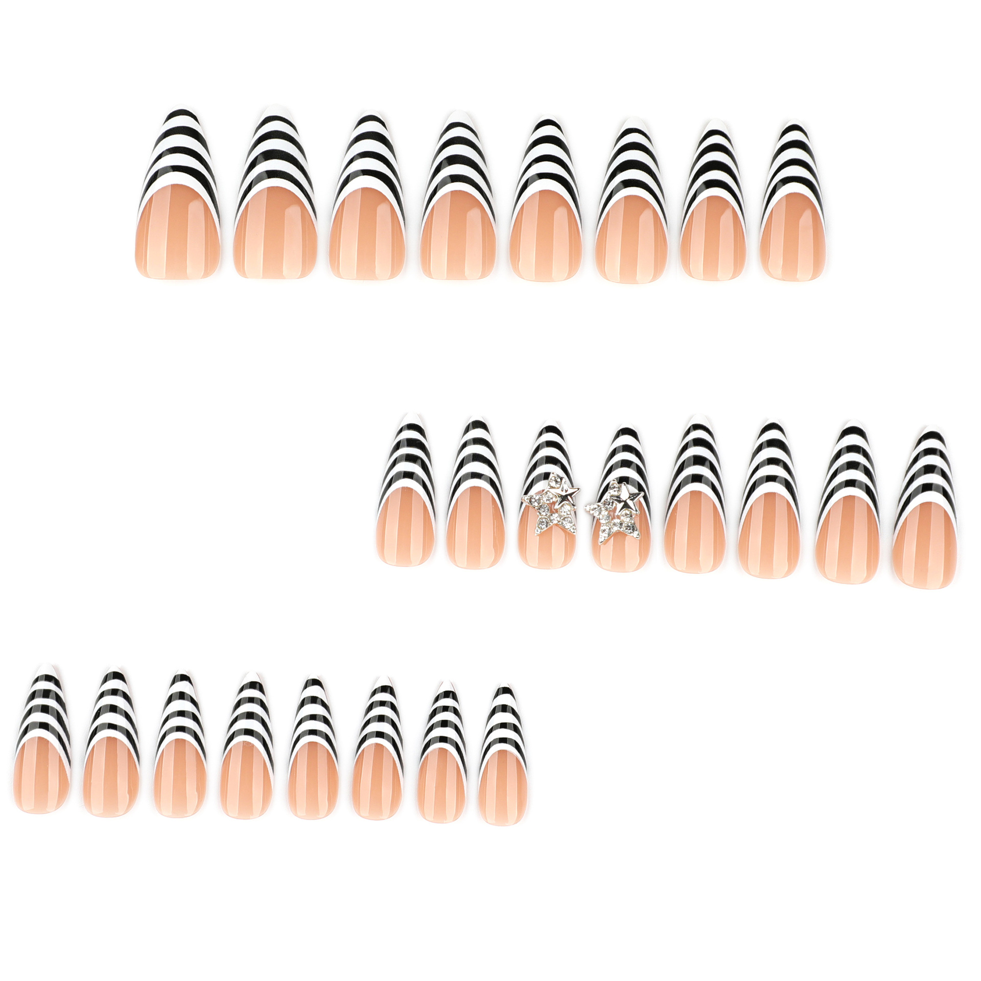 24pcs Kuku Palsu Motif Zebra H - Nail Art Zebra ulasan dan harga