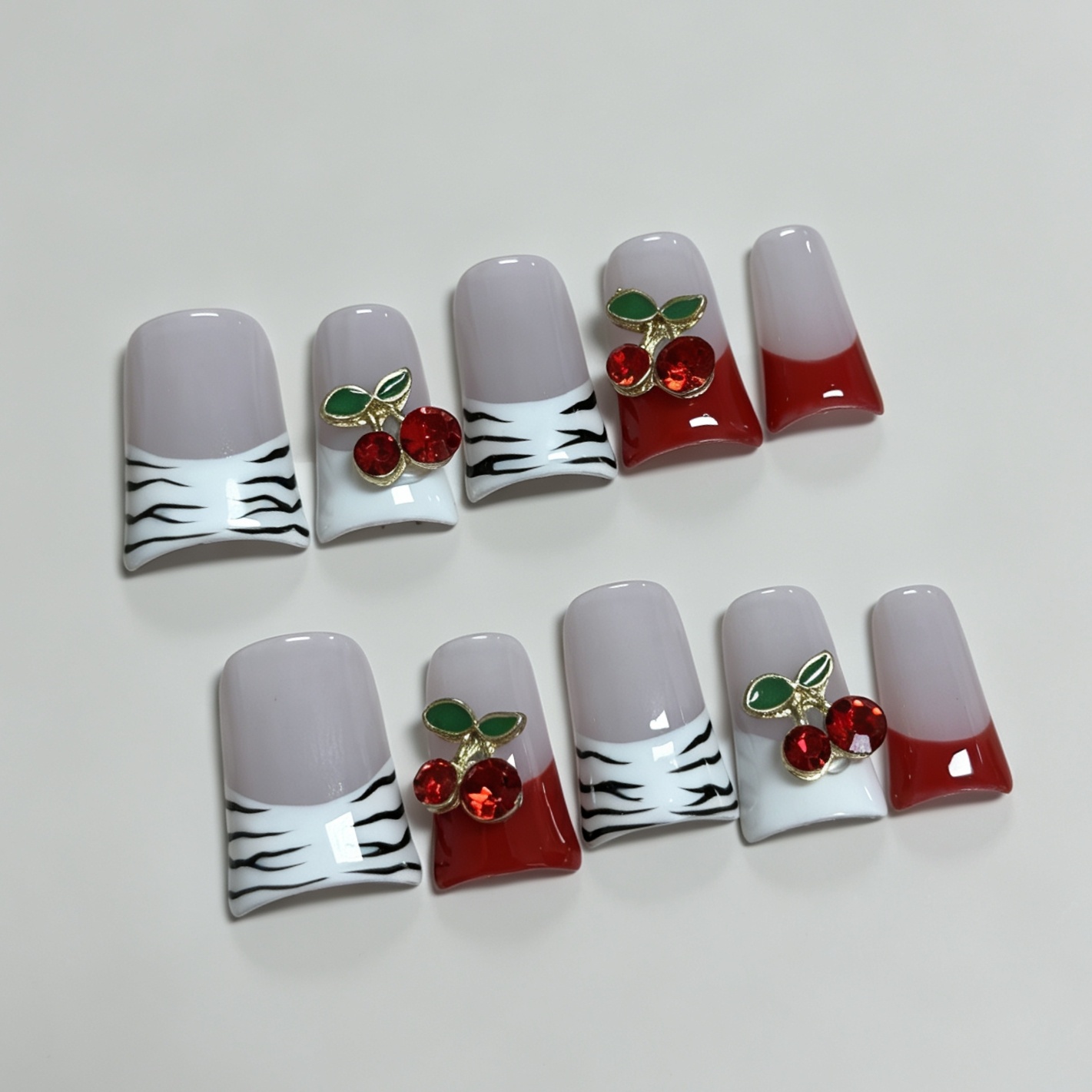Kuku Palsu French Press On Uku - Nail Art Zebra ulasan dan harga