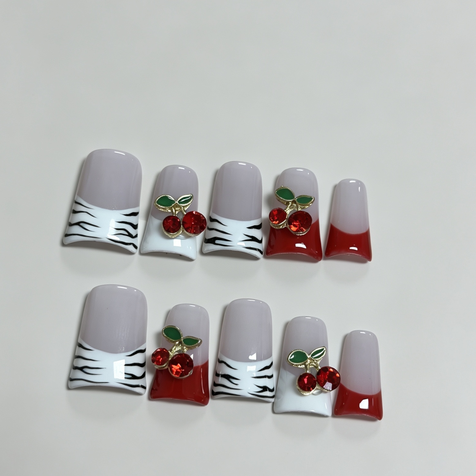 Kuku Palsu French Press On Uku - Nail Art Zebra ulasan dan harga