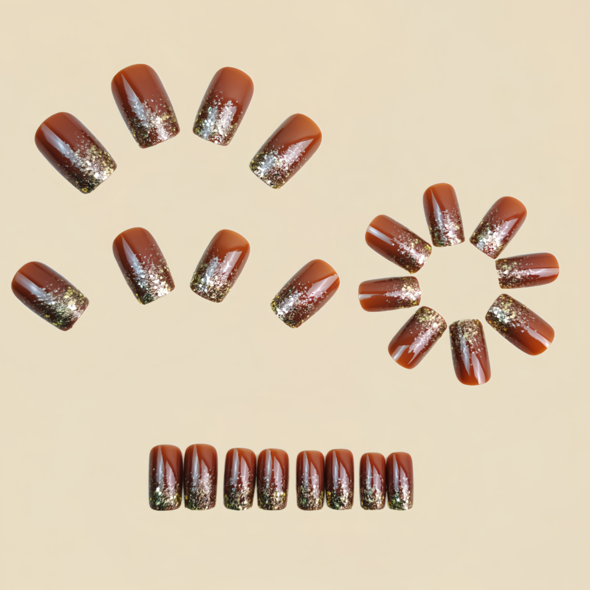 Kuku palsu pendek sedang grada - Nail Art Design ulasan dan harga