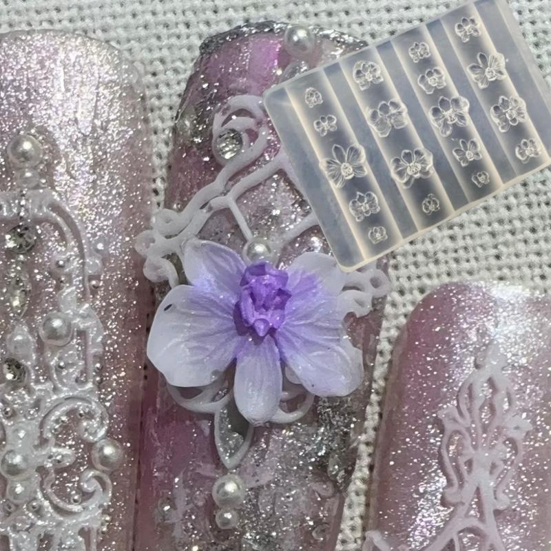 Z. Cetakan Kuku Silikon Bunga  - Nail Art Zone ulasan dan harga